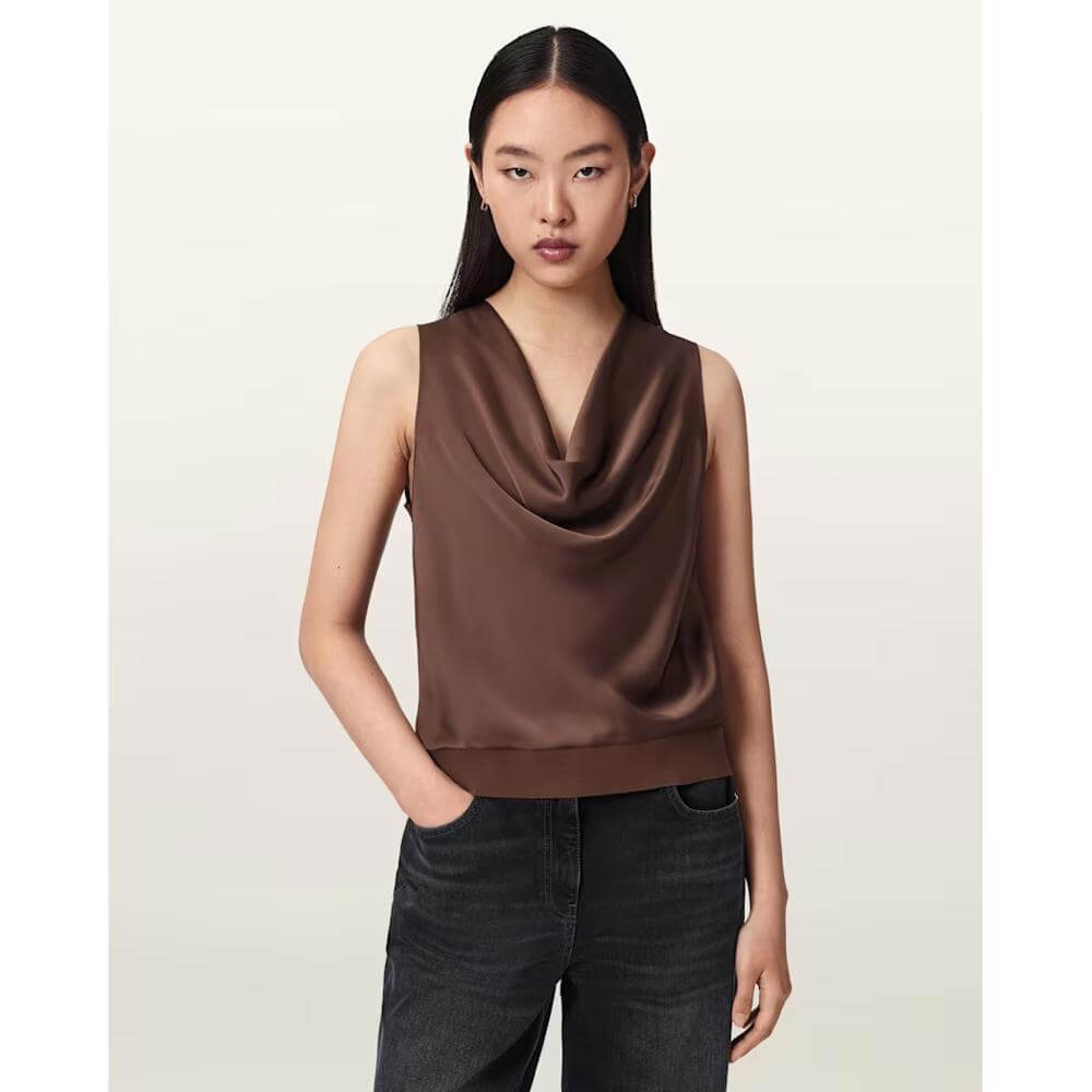 AllSaints Zoey Cowl Neck Top